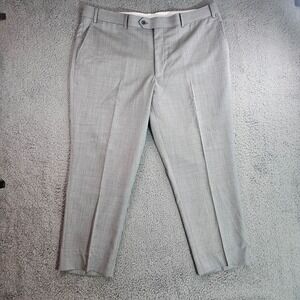 Paul Betenly Dress Pants Men‎ Size 41 x27.5 100% Wool Textured Gray